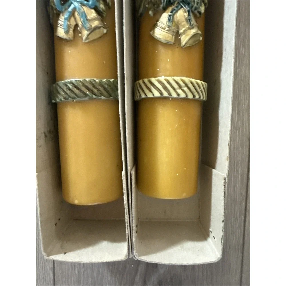 2 Pcs Vintage Paschal candle Christmas Large 12